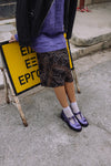 DOXY PURPLE METALLIC GIRLY RUBBER FLATS