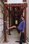 DOXY PURPLE METALLIC GIRLY RUBBER FLATS