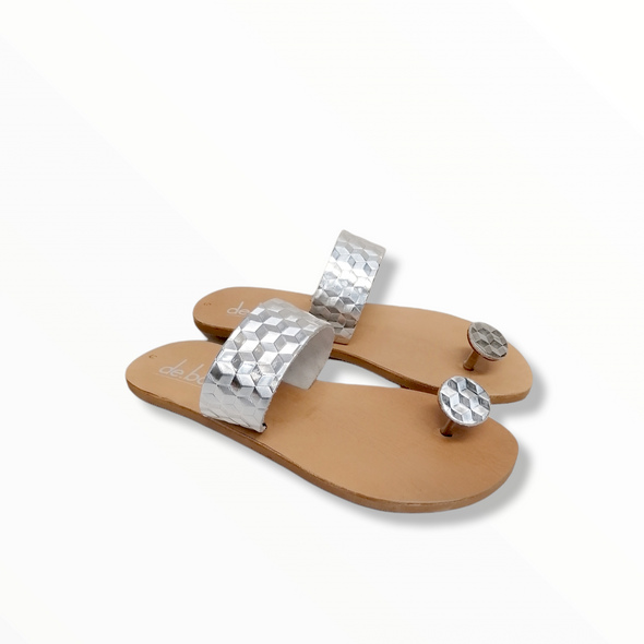 CLEO FLAT LEATHER SANDALS