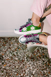SONIA IN BLOOM GREEN LEATHER SNEAKERS