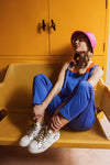 SONIA IN BLOOM WHITE LEATHER SNEAKERS