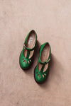 ALICE MARY JANES GREEN RUBBER HEELS (7,5cm)