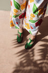 ALICE MARY JANES GREEN RUBBER HEELS (7,5cm)